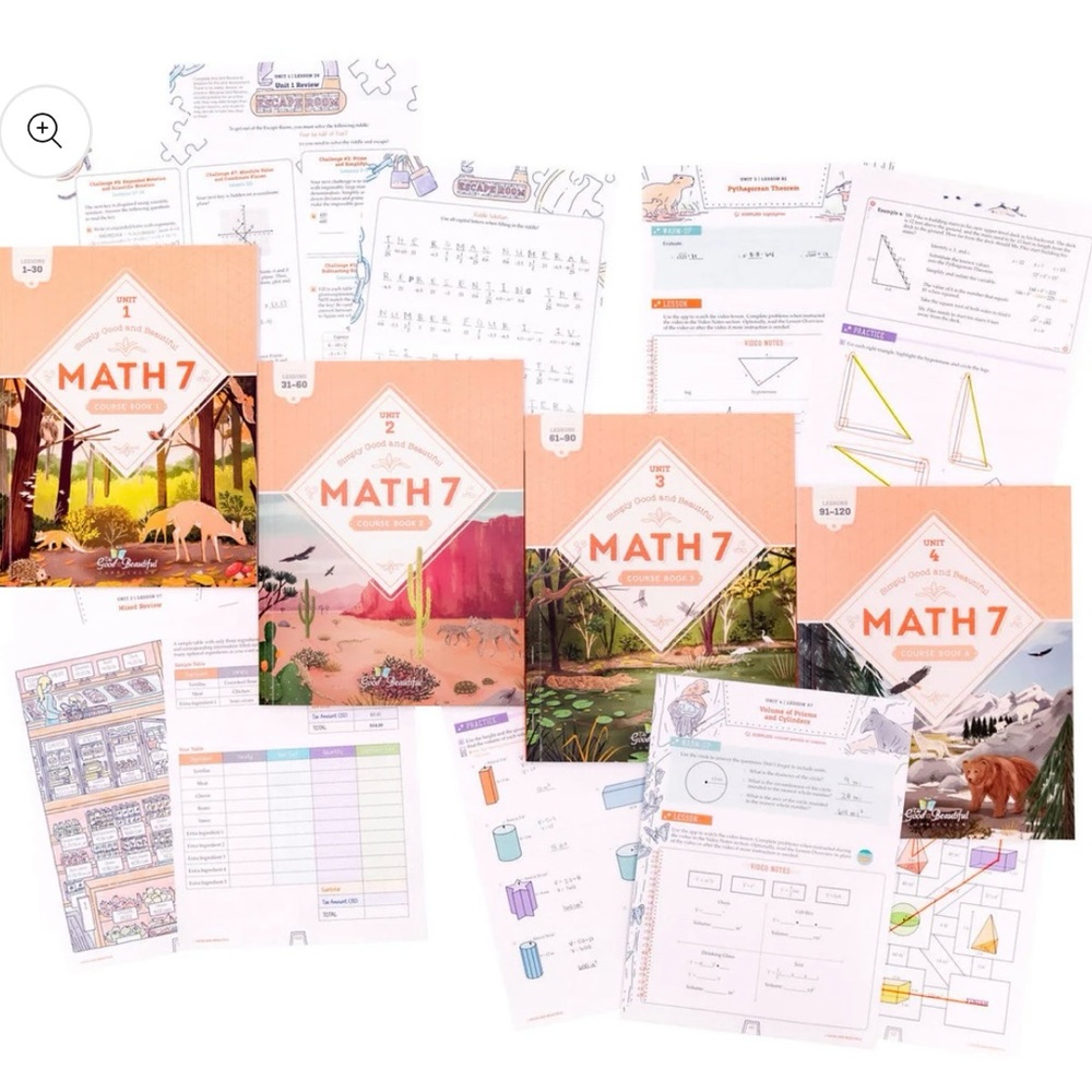 The Good and Beautiful Homeschool Set Language Arts and Math Course Grade 7